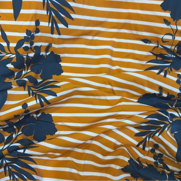 D&Co. Beach Swimsuit Dress Bathing One Piece Orange Blue - Picture 4 of 8